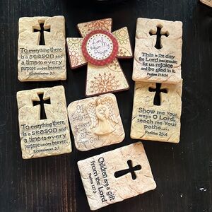 Faith Religious Cross Magnet Bundle and Candle topper